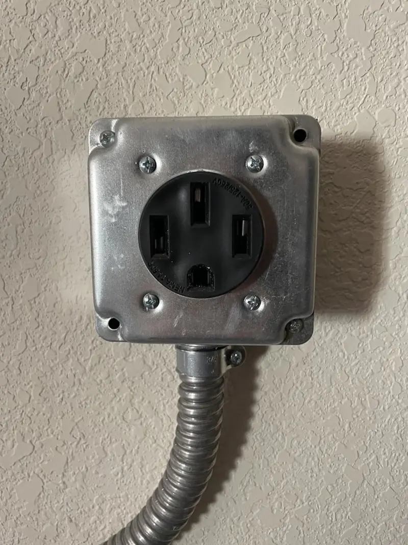 NEMA 14-50 outlet installed for Electrical Panel Upgrade in Mantua