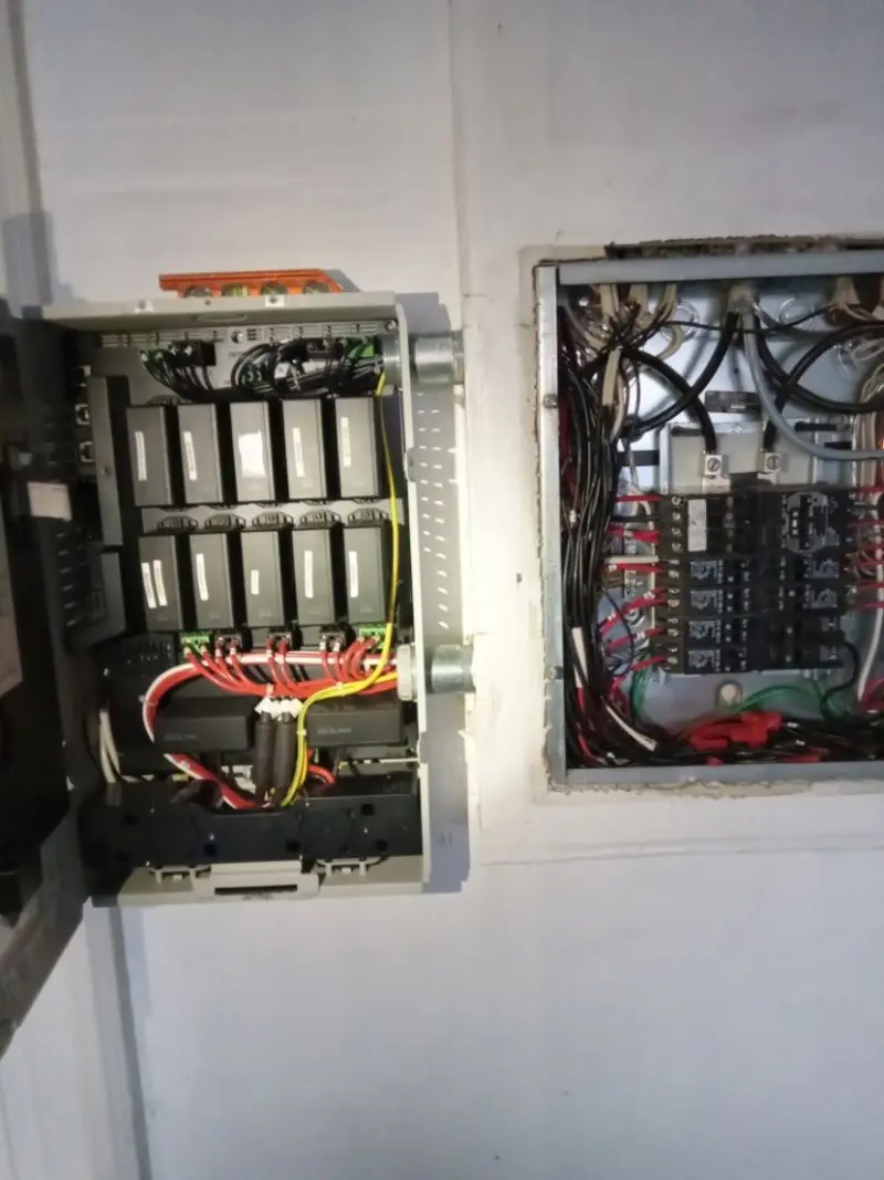 Electrical panel upgrade completed for Security Camera Wiring in Mantua